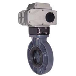 電動UPVC塑料蝶閥、UPVC電動塑料蝶閥